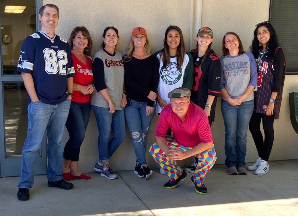 RVHSFalcons's tweet photo. Woohoo look who showed up to the party and is killing it! The RVHS English department!!! #RVHS #RiverValley #RiverValleyHighSchool #RiverValleyFalcons #FalconPride #GreenandBlack #Falcons #FlaconFreaks #FalconFreak #Homecoming #HoCo #spiritday #spiritweek #pjday #sportsday https://t.co/dFfCROWdus