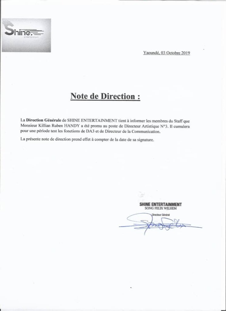 ShineEnt237's tweet photo. Remaniement au niveau de l’administration du label @ShineEnt237  #ShineEnt. https://t.co/TEeebwD9tK