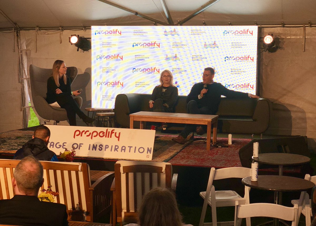 Partner @DanHerscovici talking about how to nail the perfect pitch with @laureltouby from Supernode & @ajs from @businessinsider at @propelify in Hoboken. #letsPropel #proudsponsor #innovation
