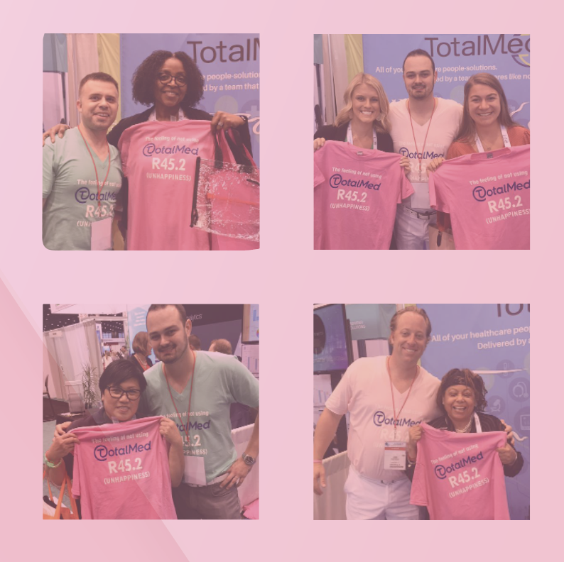 TotalMedStaff's tweet photo. Thank you again to everyone who donated to the @NBCF with us this year! To honor all our #AHIMA19 Superheroes, we’ve created this ribbon of support. Together, we raised over $1,000! #breastcancerawareness https://t.co/NUx7KldEpv