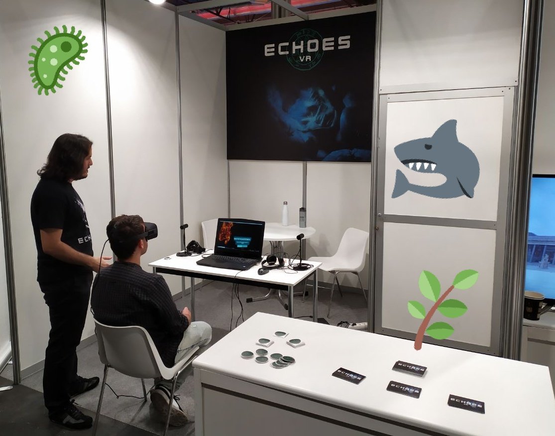 RogueTitanGames's tweet image. We had some visitors today at our booth in #MadridGamesWeek2019!
The feedback has been pretty good and this gives us energy to continue working hard to deliver #ECHOESVR really soon!