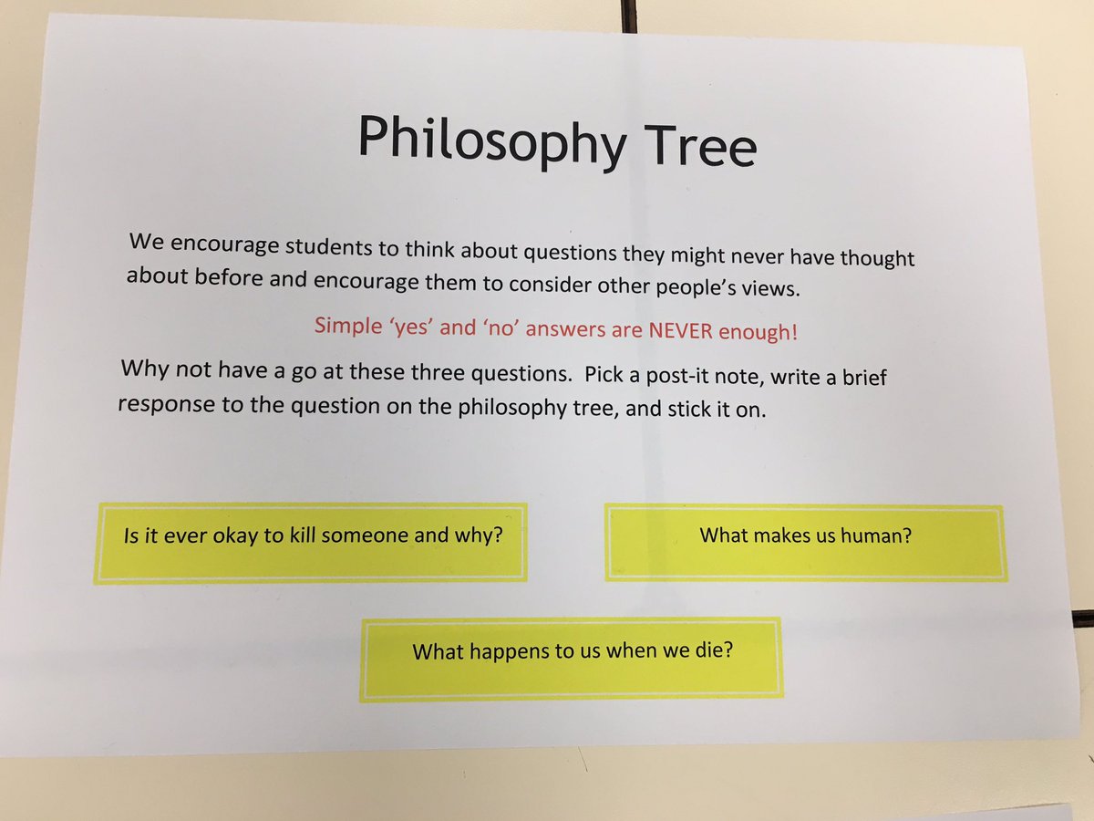 netherstowe's tweet photo. Some great reflections on the philosophy trees tonight during the open evening. RE is more than just looking at the scriptures it’s also being able to think and reflect. #bigquestions #ultimatequestions #re #humanities https://t.co/5hLxukKrHg