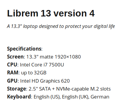 Puri_sm's tweet photo. #German keyboard (DE) Librem Laptops are on sale:
#Librem15 v3 https://t.co/j7joNZCefd
#Librem13 v4 https://t.co/DOTbqSaKbO
Both starting at $999 with free international shipping, savings of more than $600! (TPM models)
#Purism #Librem #PureOS #Linux #privacy #sale https://t.co/2oDCsvX0v0