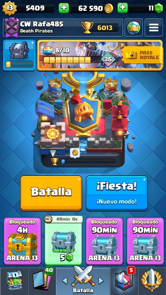 Hasta hace como unas 2 semanas me propuse volver al ladder y estoy feliz con mi desempeño; no sé si seguiré subiendo en lo que falta pero por el momento creo que ahí quedaré #ClashRoyale #CRLATAM