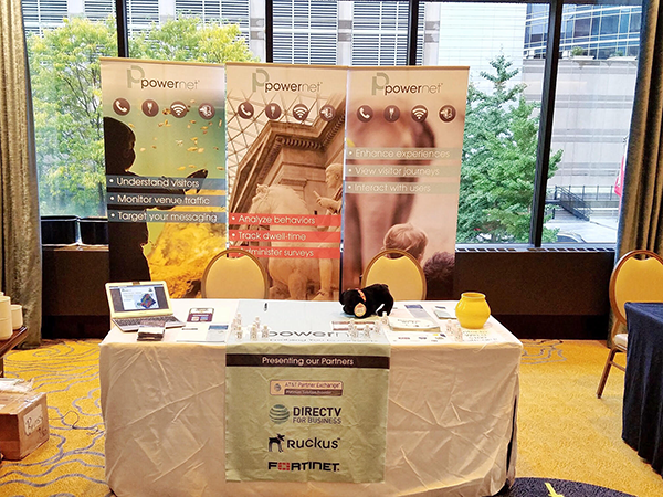 PowernetCo's tweet photo. The Association of Midwest Museums #ChangingExpectations conference is underway! Visit us at Booth #211 during exhibiting hours today &amp; tomorrow. 
Bonus: Don't miss our speaking session tomorrow, 10/4 at 9 am in the Pearl Room!

#amm2019 #wifipartner https://t.co/7J8trBHLv5