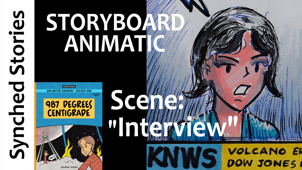 #ud11comic #unlimiteddanger #makecomics #makingcomics #comic #comics #comicbook #comicbooks #indiecomics #webcomics #illustration #wip #art

Basic Storyboard Animatic: "Scene: Interview, version 1.1"
(with voices and sounds)

youtu.be/iM3O8YUVTUg
