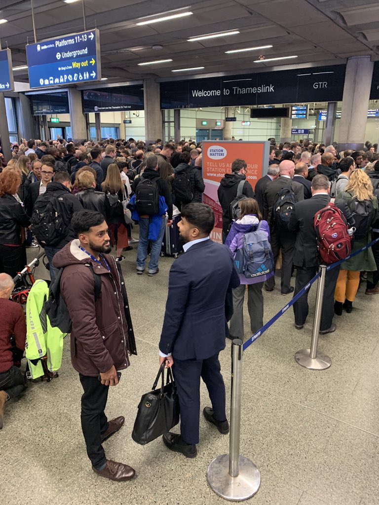 After finding out that #Thameslink was cancelled from London Bridge - as usual - I was told by <a href="/TLRailUK/">Thameslink</a> to go to Kings Cross. Which looks like this. What a completely joke. We expect compensation for this absolute joke of a pathetic service