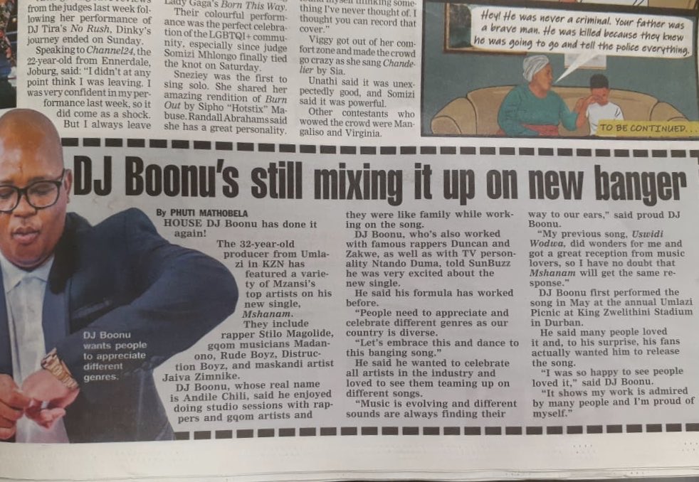 djboonu's tweet photo. 📰 @djboonu’s Still Mixing It Up On New Bangers - “I want people to appreciate different genres of music”  S/O to @dailysunsa 👊🏼 The Summer Is Covered 🔥💥

MSHANAM ON ALL DIGITAL PLATFORMS. 🙏🏽 #Mshanam #SummerSong #Swidwodwa🕺🏼 https://t.co/jjqiv0mX5U