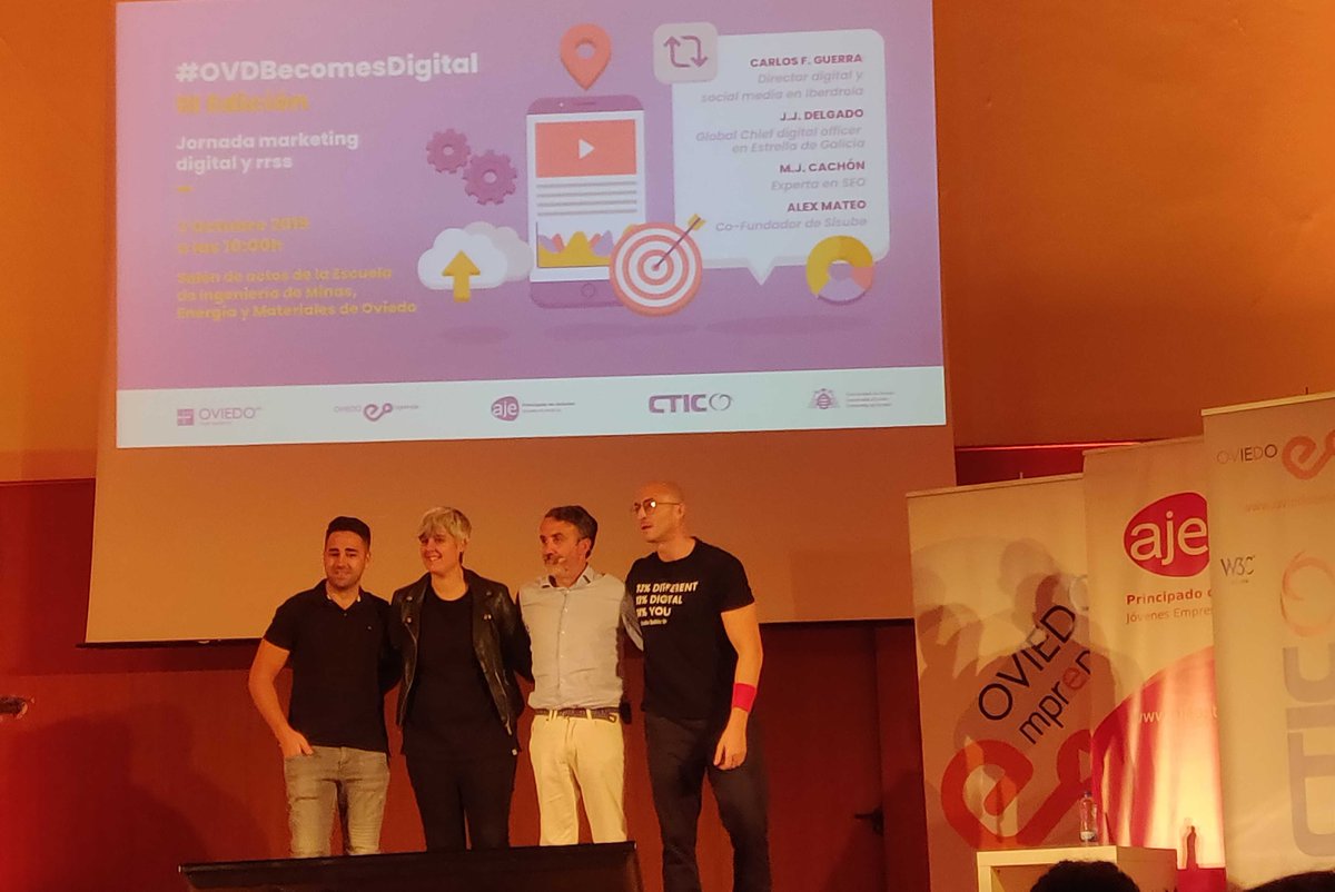 Borja_GF's tweet photo. Ha sido un placer estar hoy en el evento #OVDBecomesDigital organizado por @ajeasturias, @fundacionctic y @uniovi_info. Los 4 ponentes (@alexmat3o, @mjcachon, @realJJDelgado, @carfergue) han estado genial y ha sido muy entretenido. Resumo con que me quedo de cada charla https://t.co/3tNP4inwRp