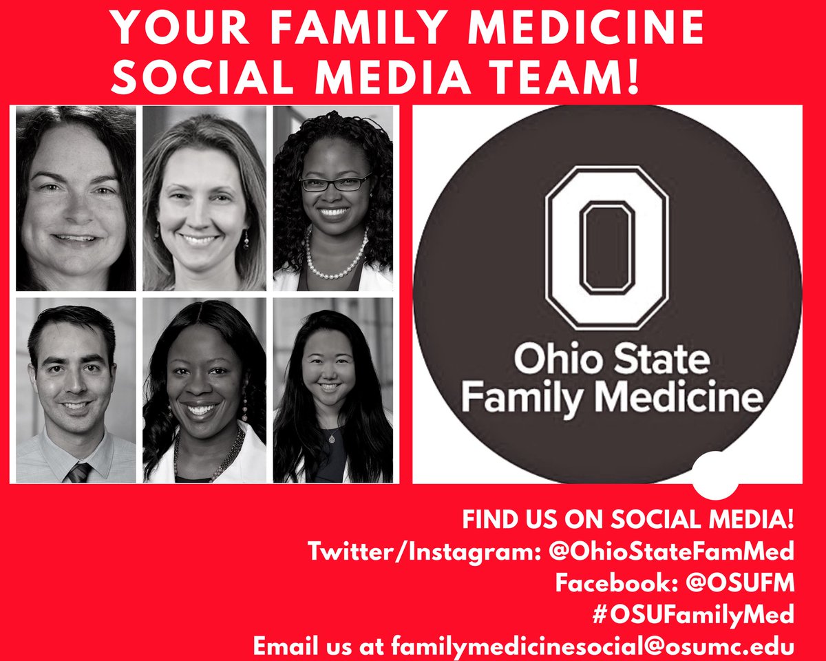 OhioStateFamMed's tweet photo. We are so excited about social media that we put a whole team together! Follow the @OhioStateFamMed on Instagram and twitter or connect with our Facebook group and share things we should know! #OSUFamilyMed @DoctorSOTH @BethPanchalMD @MacerolloMD @DrNwando @apfaller https://t.co/rTtFMaEgZF