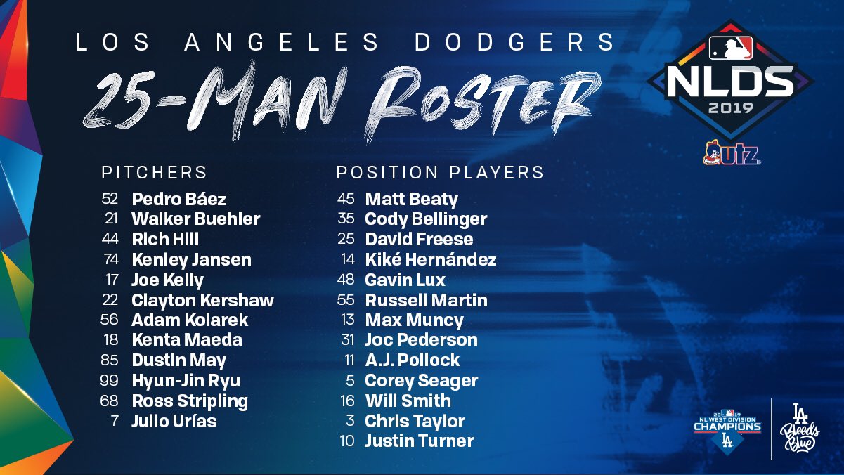 Los Angeles Dodgers on X: Here is the Dodgers' 25-man roster for