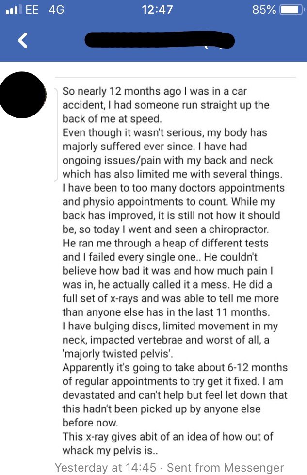 AdamMeakins's tweet image. When some physios who I respect tell me there is no harm with manual therapy I want them to explain posts like this that I get sent by concerned friends

If manual therapy training, treatment and beliefs are not to blame here, then what is? #ManualTherapySucks 😡