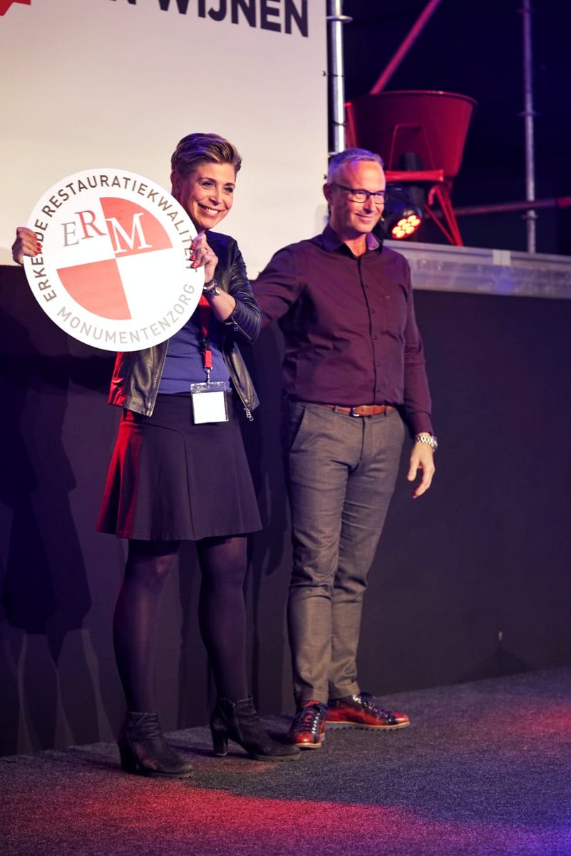 Tijdens MOVE your business ontving onze collega Jolanda Comino de #certificering #ERB voor Van Wijnen Zwolle. <a href="/CominoJolanda/">Jolanda Comino</a>: ‘Dit is een kroon op ons werk en bewijst dat we bij complexe #restauraties hoge kwaliteit leveren.” #MOVEtogether