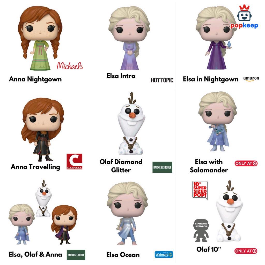 frozen 2 funko pop list