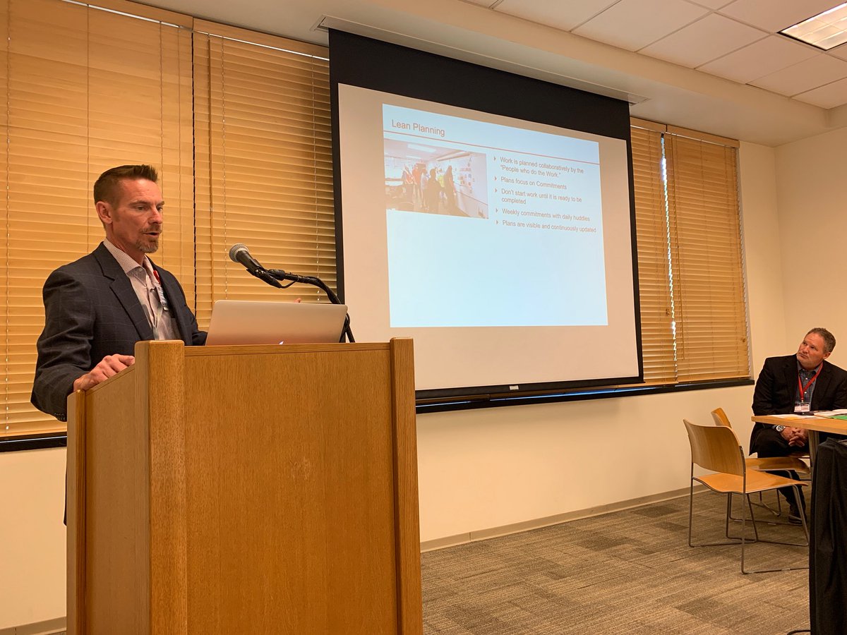 LeanAcademic's tweet image. Cliff Moser from Stanford Health Care, presenting a collaborative plan to lean implementation.  #leanhealthcare