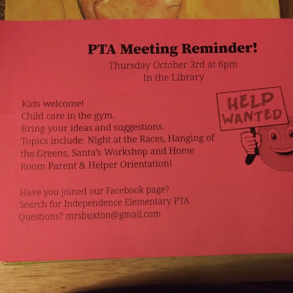 IndyPta's tweet photo. Friendly Reminder! https://t.co/SC11bqCmmx