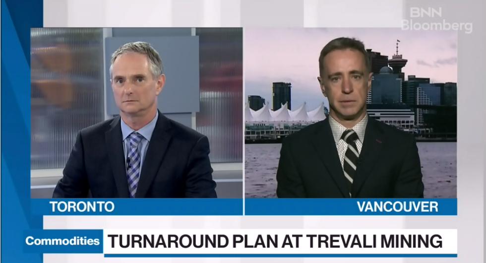 On Oct 3, @Trevali’s CEO, <a href="/GrimbeekRicus/">Ricus Grimbeek</a>, was interviewed by <a href="/BNNBloomberg/">BNN Bloomberg</a>'s  Andrew Bell to discuss Trevali’s latest transformation as a leading base-metals #mining company. Full interview here: lnkd.in/g9azcUg. Visit trevali.com (TSX: TV) to learn more.