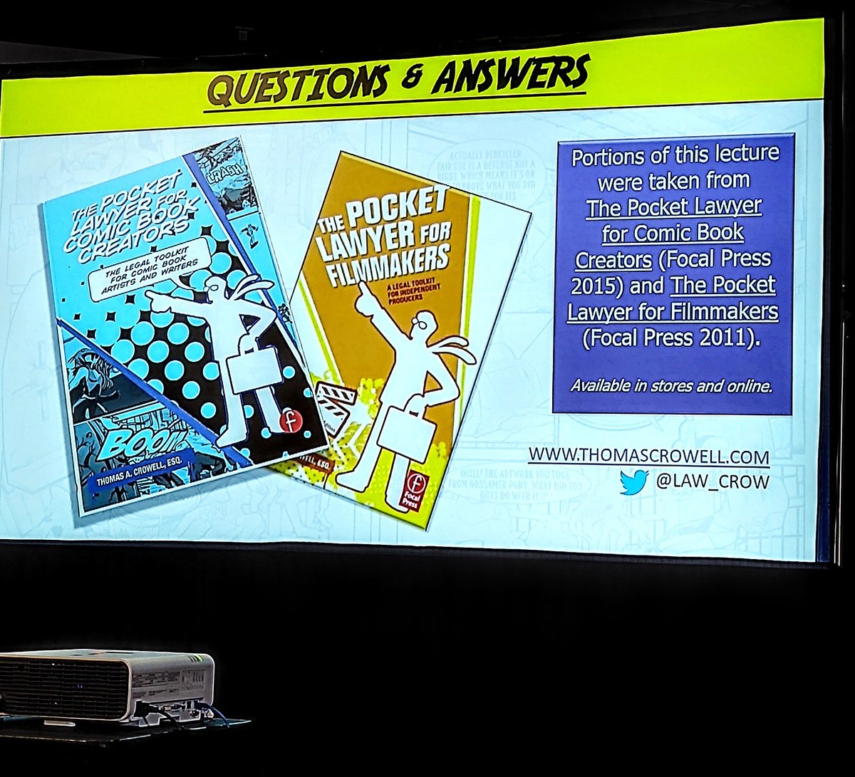 Mahalaw's tweet photo. A book written by one of the panelists that may be a useful resource.
#comiclaw #nycc @NY_Comic_Con https://t.co/NwdHX0w3N2