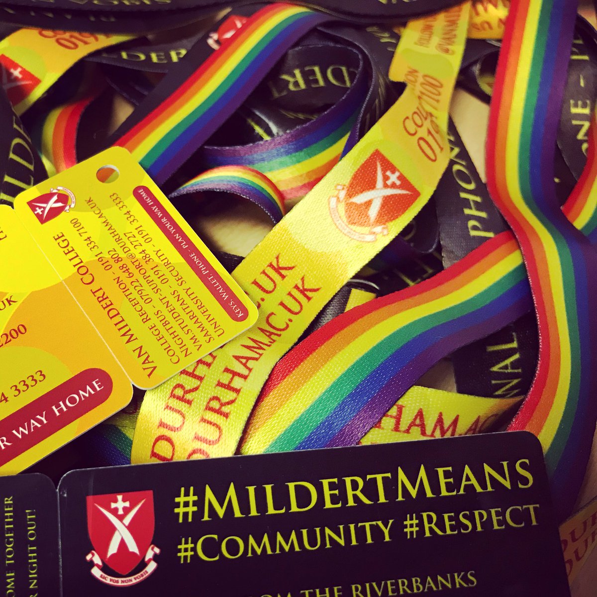 vanmildert1965's tweet photo. Heading out tonight? Make sure you take your lanyard and/info card with you! Lots of important numbers on them! #MildertMeans #safety https://t.co/QlrYmYM4Mm