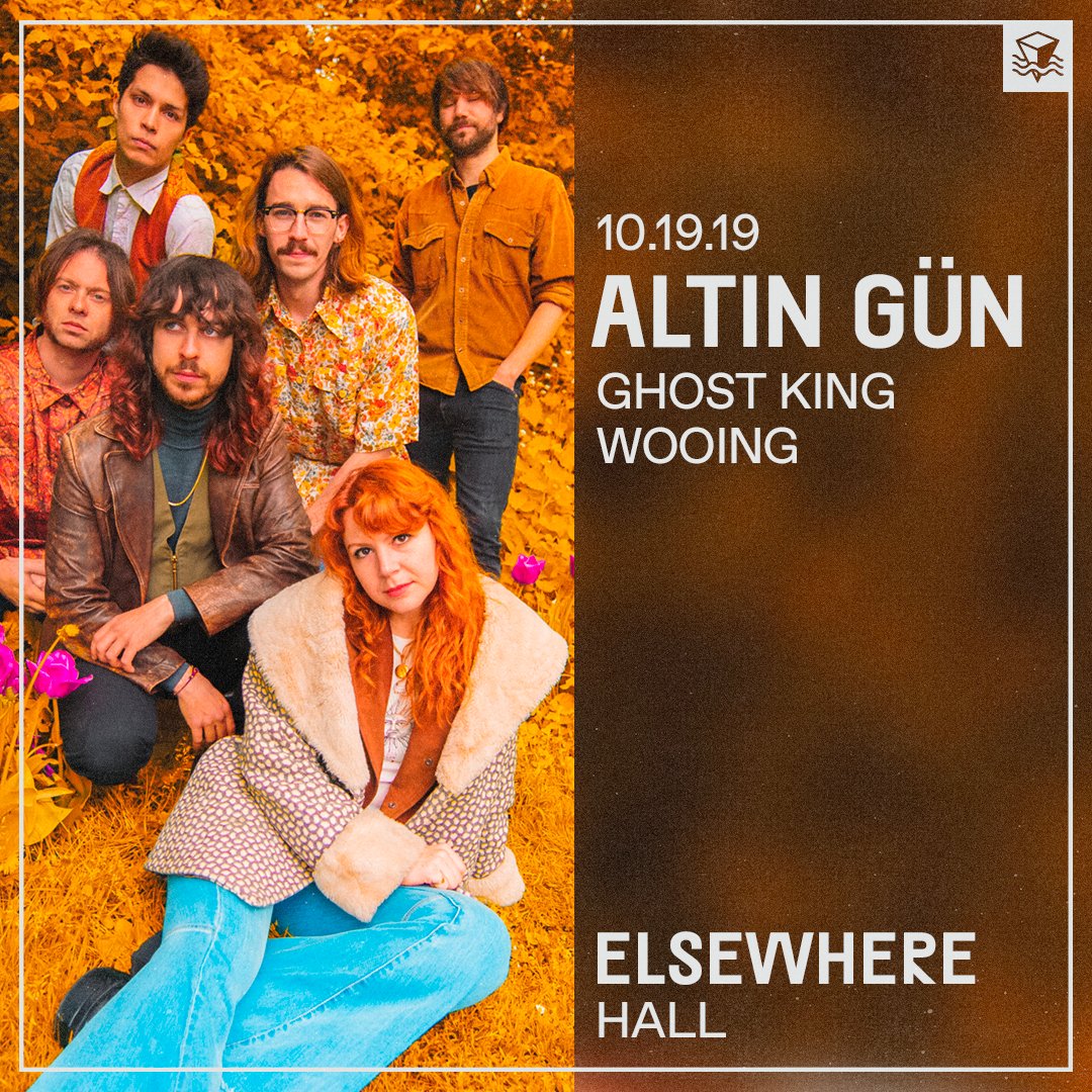 So psyched to ring in autumn with a show at <a href="/elsewherespace/">𝚎 𝚕 𝚜 𝚎 𝚠 𝚑 𝚎 𝚛 𝚎</a> with <a href="/altingunband/">Altın Gün</a> and <a href="/ghostkingband/">Ghost King</a> in the main Hall on 10/19, tickets are going fast 🍃
eventbrite.com/e/altin-gun-el…