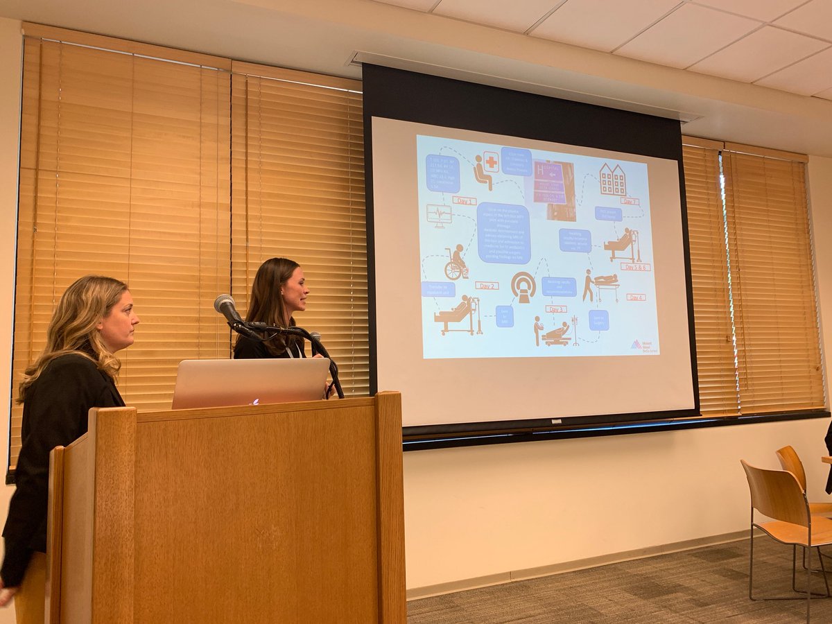 LeanAcademic's tweet image. Bethany Kranitzky explaining how  Mount Sinai Beth Israel is working to increase throughput by improving  interdisciplinary communication around discharge needs. #leanhealthcare