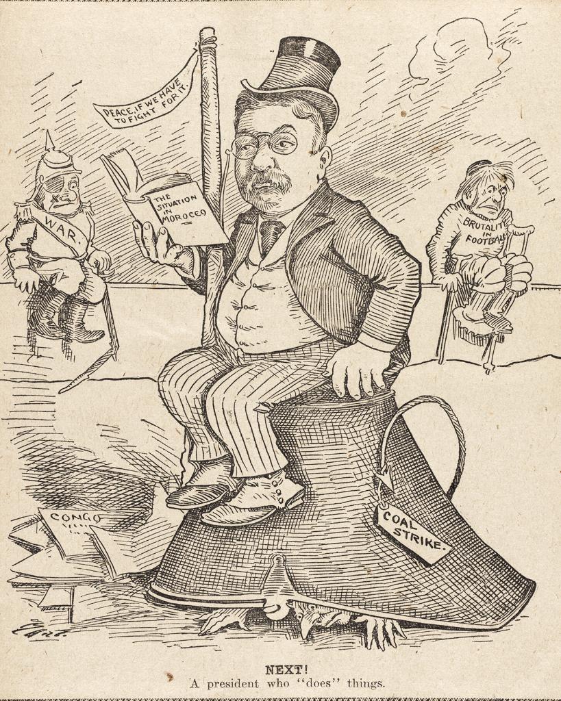 AmExperiencePBS's tweet image. The first time a president personally intervened in a labor dispute was on October 3, 1902. Theodore Roosevelt met with striking miners and coalfield operators in an effort to end to the Great Coal Strike. #tih #otd (Photo: @librarycongress)