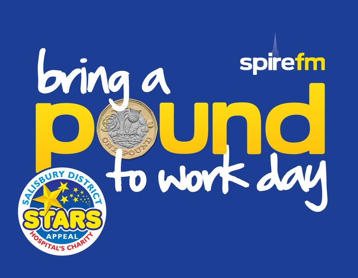 FosmStm's tweet photo. Non uniform tomorrow in aid of @SpireFM Bring a Pound to Work Day. 
Don't forget that £1! 

(pic courtesy of Spire FM) https://t.co/ocJ63M5IJ2