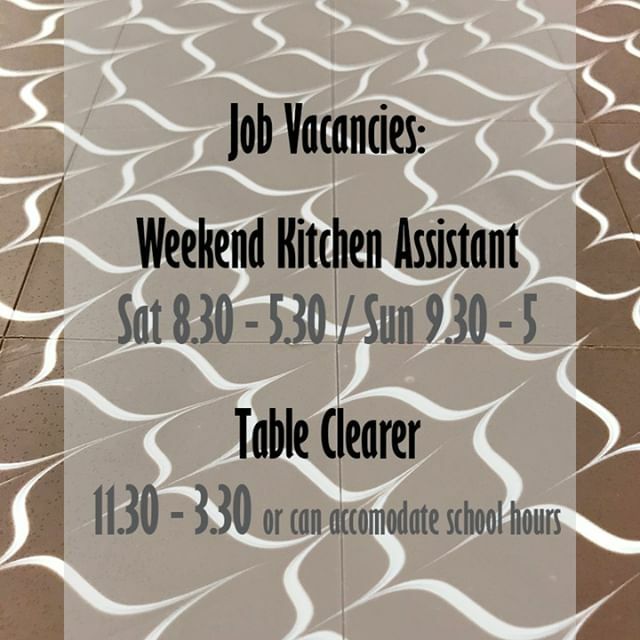 ** Job Vacancies **⁠
⁠
Vacancy 1:⁠
We are looking for table clearers to work each lunchtime over the busy period. Between 1 - 5 shifts per week depending on applicants.⁠
⁠
Vacancy 2:⁠
We are looking for kitchen assistants to join us in the kitche… ift.tt/2Oj5PJC