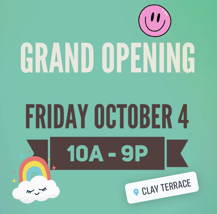 We officially open tomorrow @ClayTerraceMall - stop by to find out how we are revolutionizing your shopping experience! All October profits are going to <a href="/JoinProject44/">Project 44</a> 
#shopwithpurpose #clotheswithacause #dogoodfeelgoodlookgood