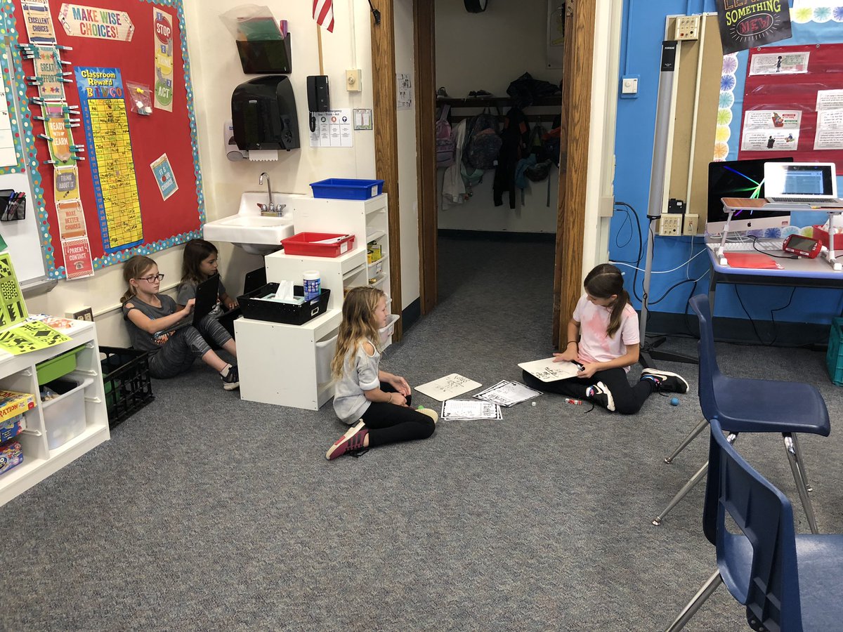 We are reviewing our math skills during stations.