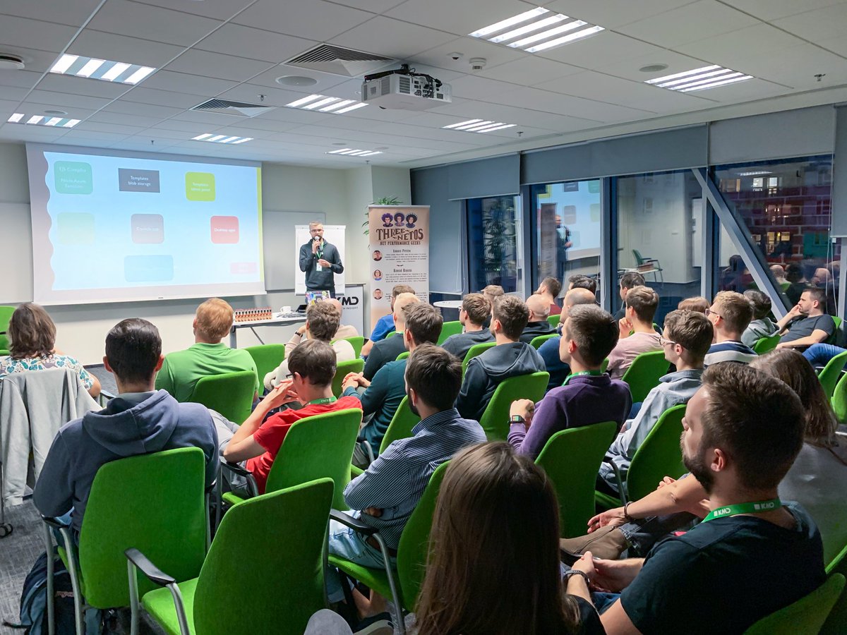 kmdpoland's tweet photo. We are warming-up ๐ถ before @dotnetosorg conference during the event full of knowledge ๐จโ๐ป about .NET internals and .NET performance with โ @lukaszpyrzyk, @konradkokosa, @Scooletz. #kmdpl #kmdit #GoodToBeInKMD https://t.co/uOItfy52Xf