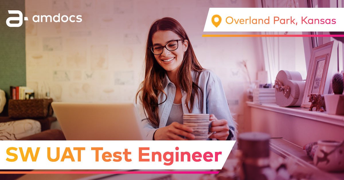 Amdocs's tweet photo. Are test execution, hands-on validation, and certification of software readiness your expertise? There's an exciting opportunity to join our Amdocs Kansas team as an SW UAT Test Engineer. >> https://t.co/X4NH1sjPK7
#iamdocs - are you?
#iamdocsUS https://t.co/eMf4BMjY2J