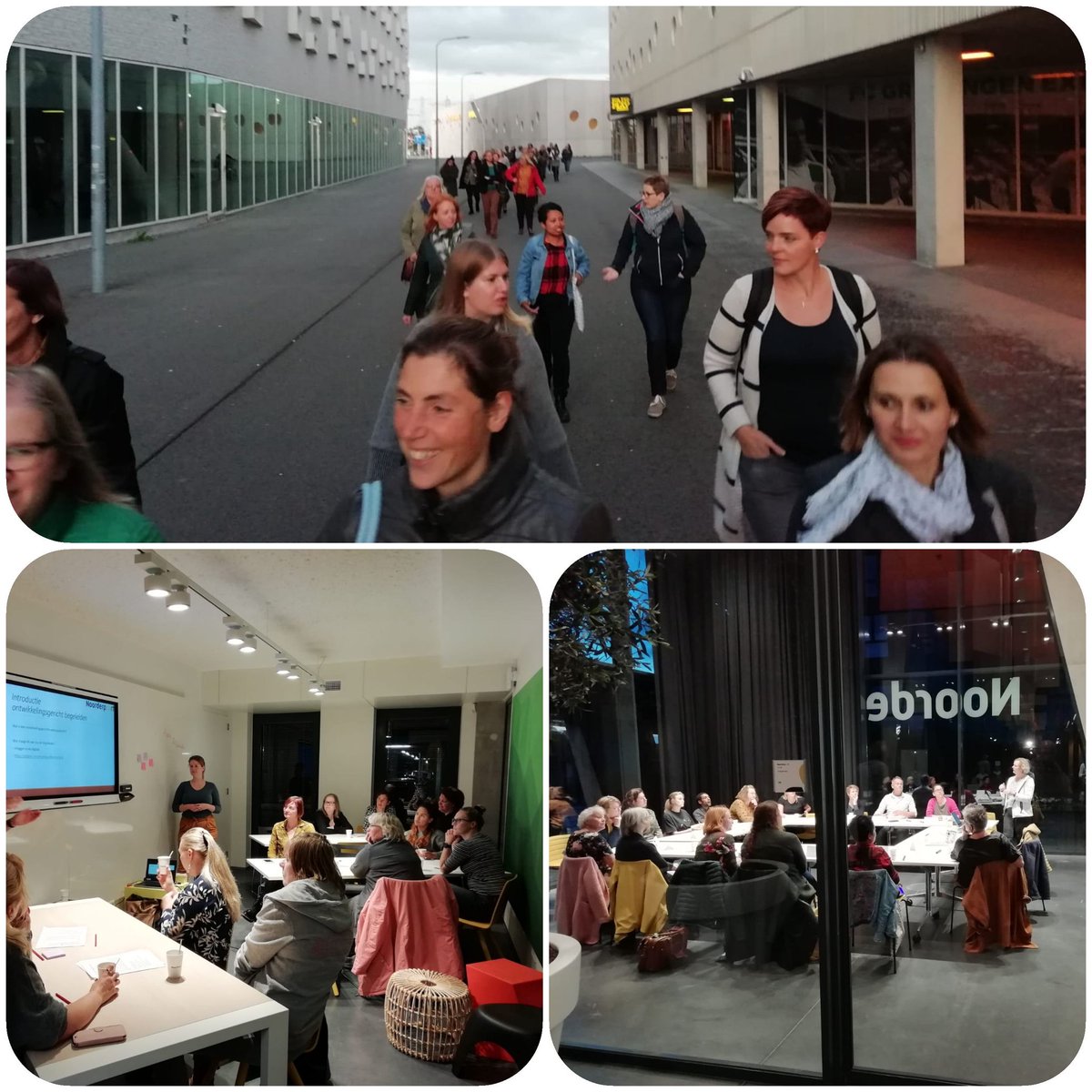 Vanavond hebben we in <a href="/NP_Hotspot/">Noorderpoort Hotspot</a> een #werkveldbijeenkomst voor #praktijkbegeleiders van de opleidingen Pedagogisch Werk. Samen gegeten in het Grand Café van <a href="/NP_Euroborg/">NoorderpoortEuroborg</a> en daarna aan de slag in interactieve workshops over het begeleiden en beoordelen van stagiaires. ^YB