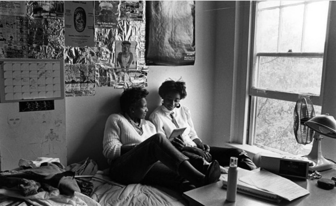 NCSUBlackAlumni's tweet photo. #TBTBAS!!! ❤️🐾🐺 
#BASTurns40 #BAS40th #NCStateBAS #BlackAlumniSociety 

We’ll start with this photo from the 1980’s posted today by the Alumni Association.  Anyone recognize these two?? https://t.co/hh8vqcp8If