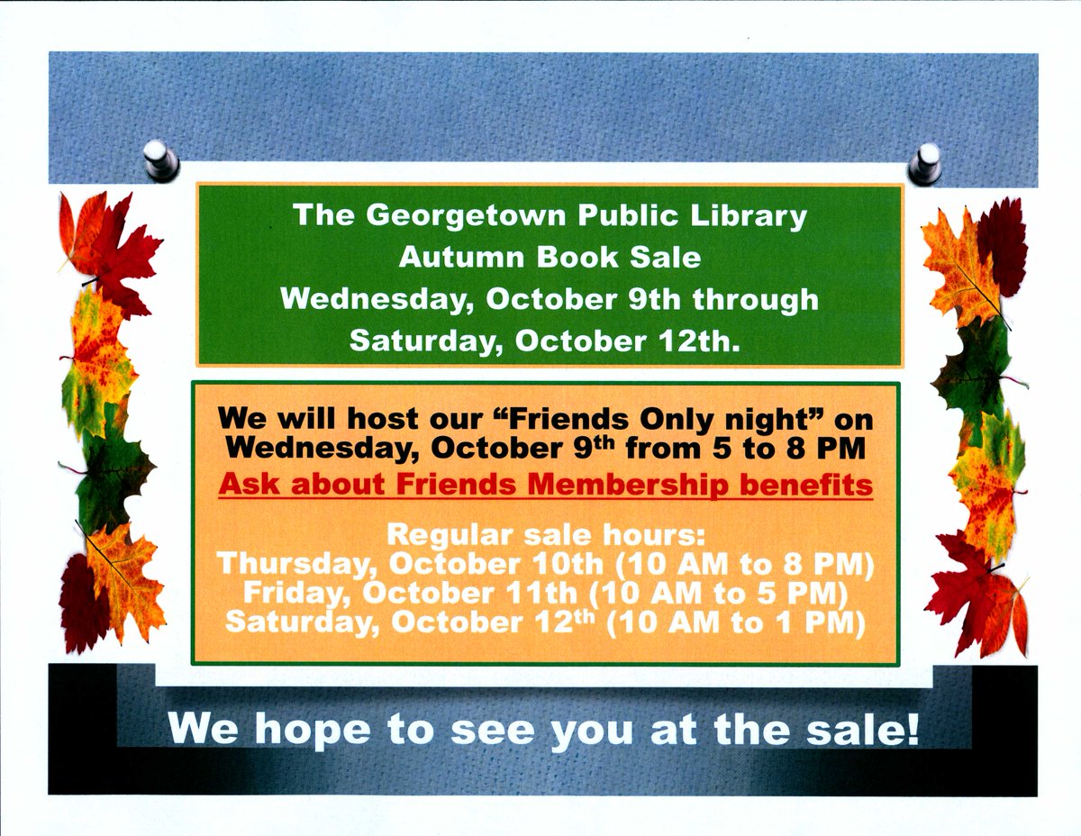 Check out our Friends of GPL book sale next week!