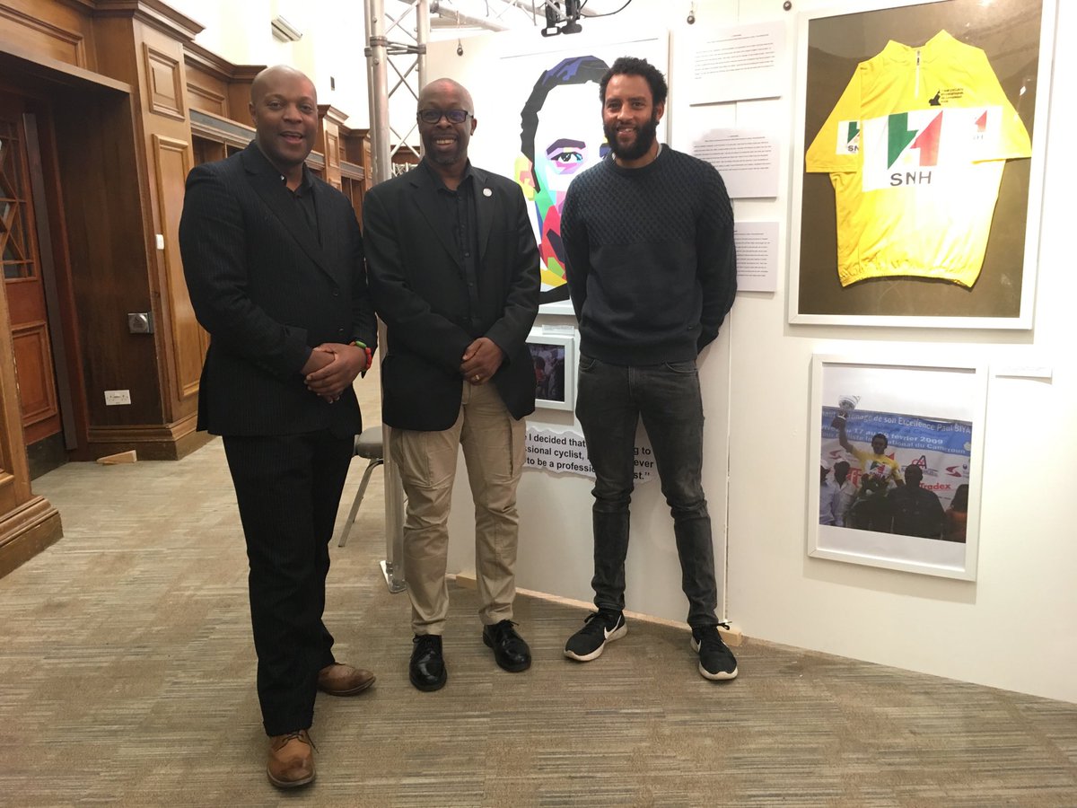 ⁦<a href="/davidclarkexx/">david clarke</a>⁩ ⁦<a href="/BlackChampions_/">Black Champions in Cycling</a>⁩ and myself at this celebration of black British cyclists. It’s on for another week! ⁦<a href="/osborne_carol/">Dr Carol Osborne</a>⁩ ⁦<a href="/DEIResearch/">Digital Enterprise Institute</a>⁩ ⁦<a href="/victoryvij/">Vij</a>⁩ ⁦<a href="/susanbackhouse/">Sue Backhouse</a>⁩ ⁦<a href="/SirWiggo/">Brad Wiggins</a>⁩ ⁦<a href="/clarebalding/">Clare Balding 💙</a>⁩