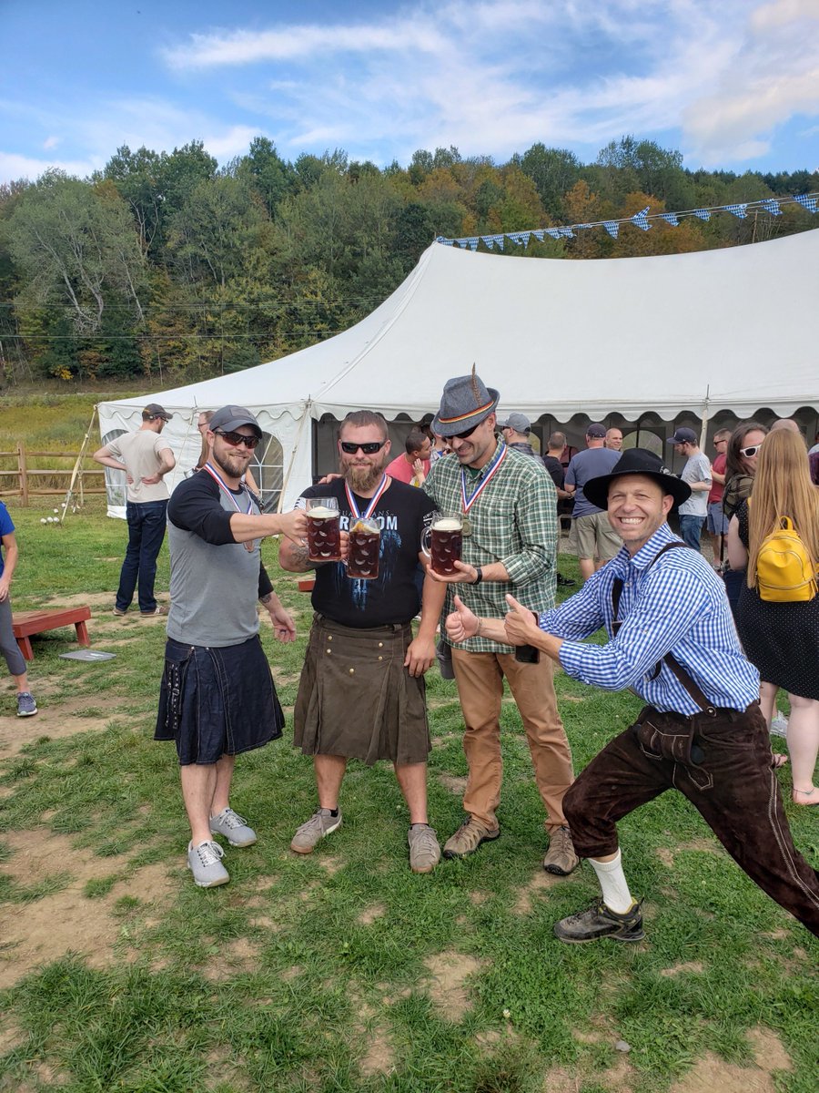 RedShedBrewing's tweet photo. What an awesome weekend! Thank you to everyone who came out last weekend to drink beer, play games and celebrate the coming of October. Behold, the second annual Masskrugstemmen (stein holding competition). 4 minutes!! #Oktoberfest2019 #craftbeer #ThisIsCooperstown https://t.co/d5PoMtQfnK