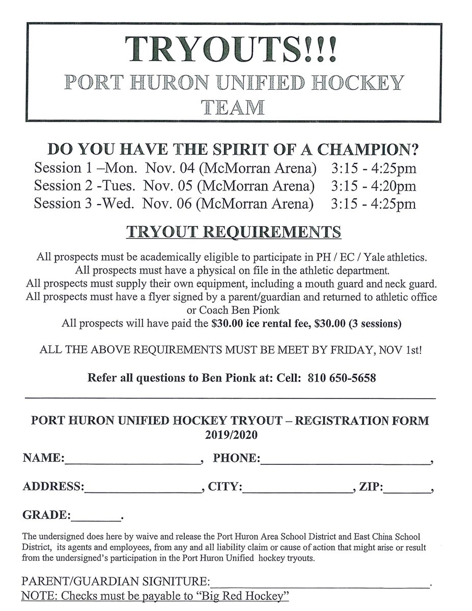 Port Huron High School Athletics (@athletics_phhs) on Twitter photo 