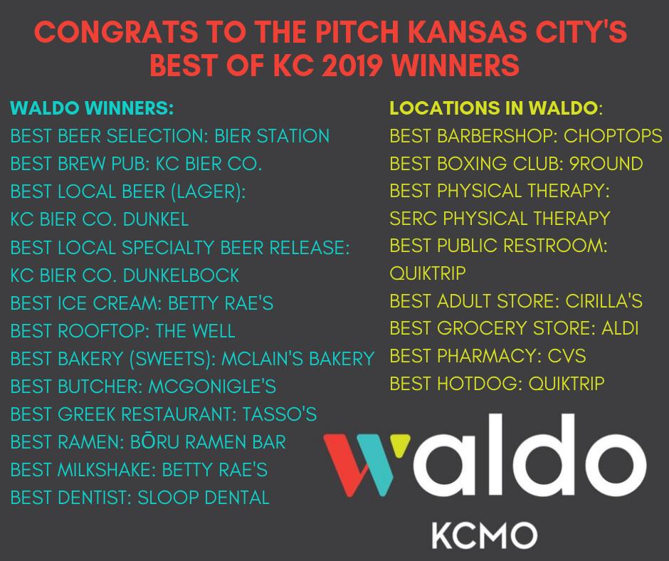 Proud to be Waldo, and especially proud of all of our <a href="/TheFastPitch/">The Pitch</a> Best of KC Winners! #everythingwaldo