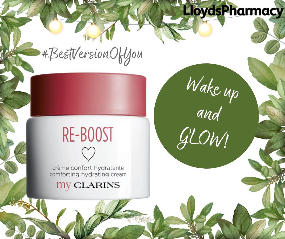 LloydsPharmIre's tweet photo. Discover MyClarins, a new Vegan-friendly skincare with 88% natural ingredients. My Clarins Re-Boost cream provides 24 hours of healthy hydration, healthy-looking skin &amp; instant glow! ✨ 

Available in store &amp; online ➡️ https://t.co/PBhkLlaxsR 

#MyClarins #BestVersionOfYou https://t.co/XbjF4scajv