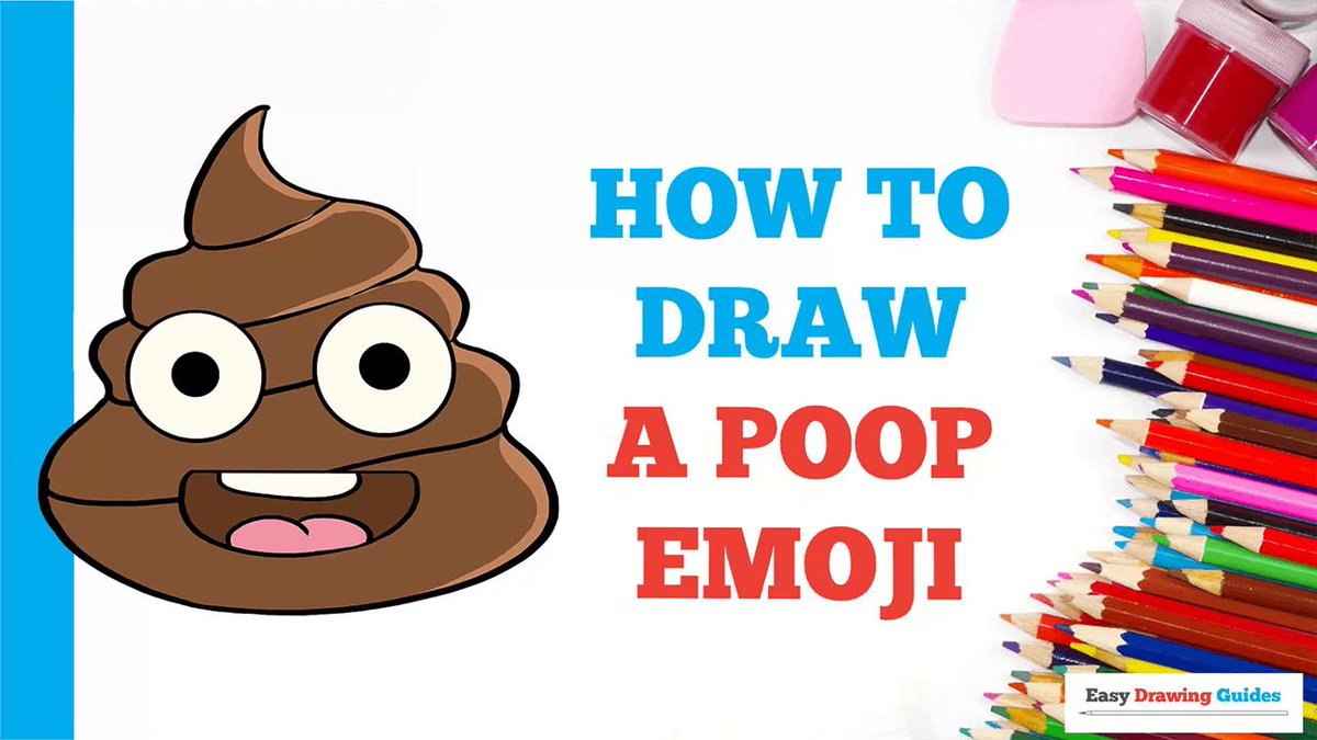 Easy Drawing Guides On Twitter How To Draw A Poop Emoji Easy To