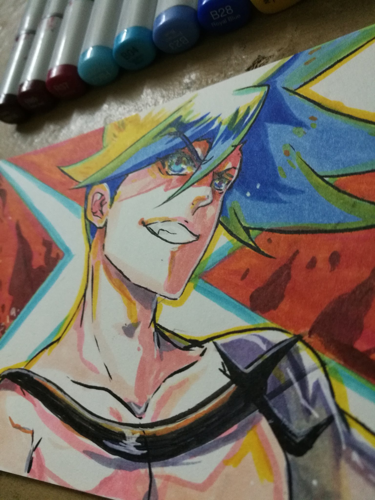 Dark Ii Fgo Gbf Arknights Inktober Day 4 Galothymos Aka ガロ ティモス From Promare Next To Him Is Day2 Lio Fotia I Skipped One Day To Draw Fma On 3rd Oct