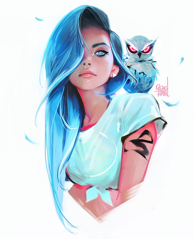 I Love Painting Hair I M Coming Out Wit Rossdraws のイラスト