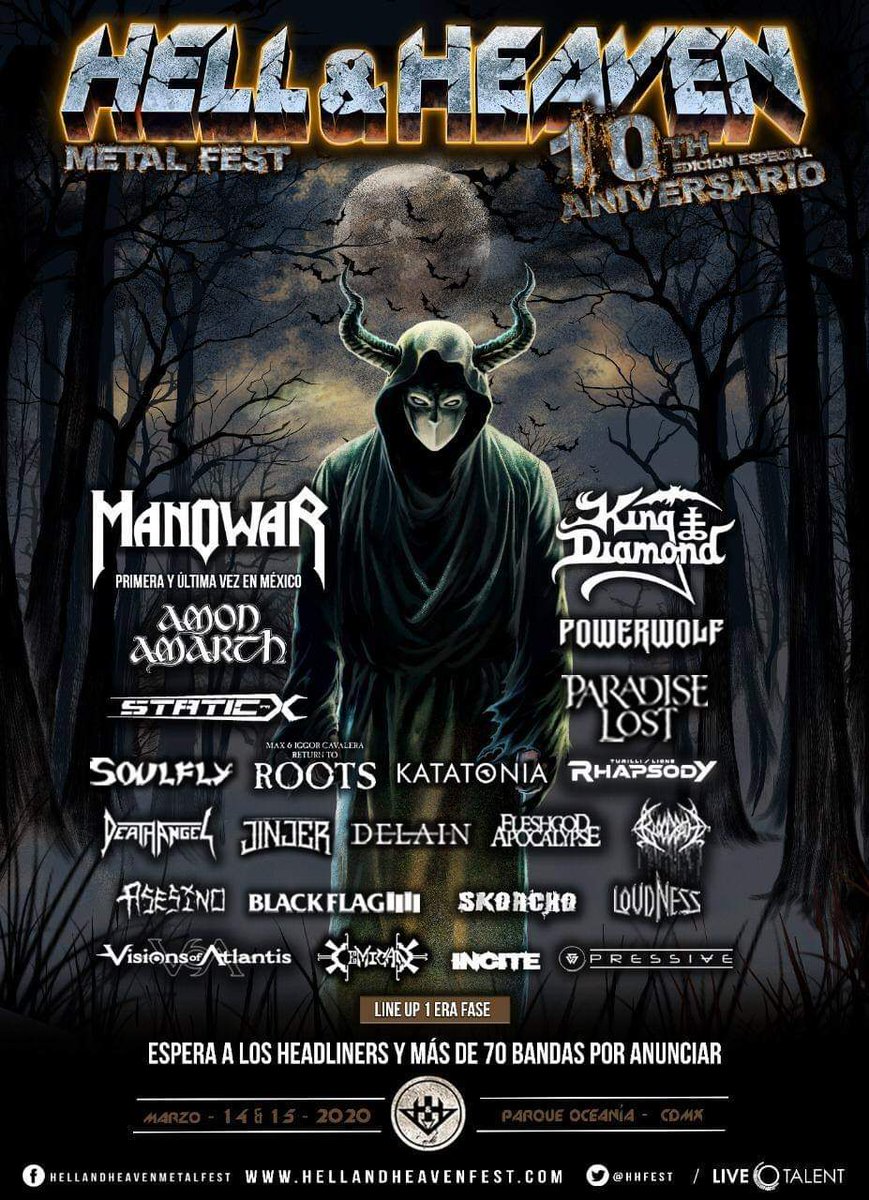 CEMICANband's tweet photo. Guerreros nos vemos en el #HellAndHeavenFest2020 México 
💀1er anuncio, más bandas por confirmar
🤘🏻14 y 15 de Marzo 2020 🤘🏻
Gracias a todos ustedes guerreros #10aniversario
@MetalMexico  @MTheoryAudio
#Metal #MexicaMetal #FolkMetal #PrehispanicMetal #GuerrerosCemican https://t.co/HdET8BUxpZ