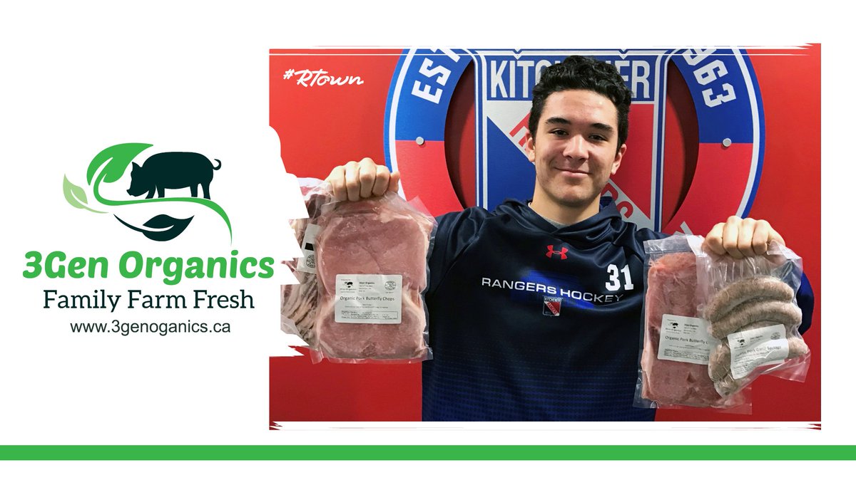 OHLRangers's tweet photo. 🍴 Our partnership with local family farm @3genOrganics has provided goaltender Lucas Pfeil (@pfeil29) "the best tasting pre-game meals."

To learn more about their products and ordering online, visit https://t.co/nxUYXHMpEP 

#RTown #buylocal #OHL https://t.co/uQJBxobOCi