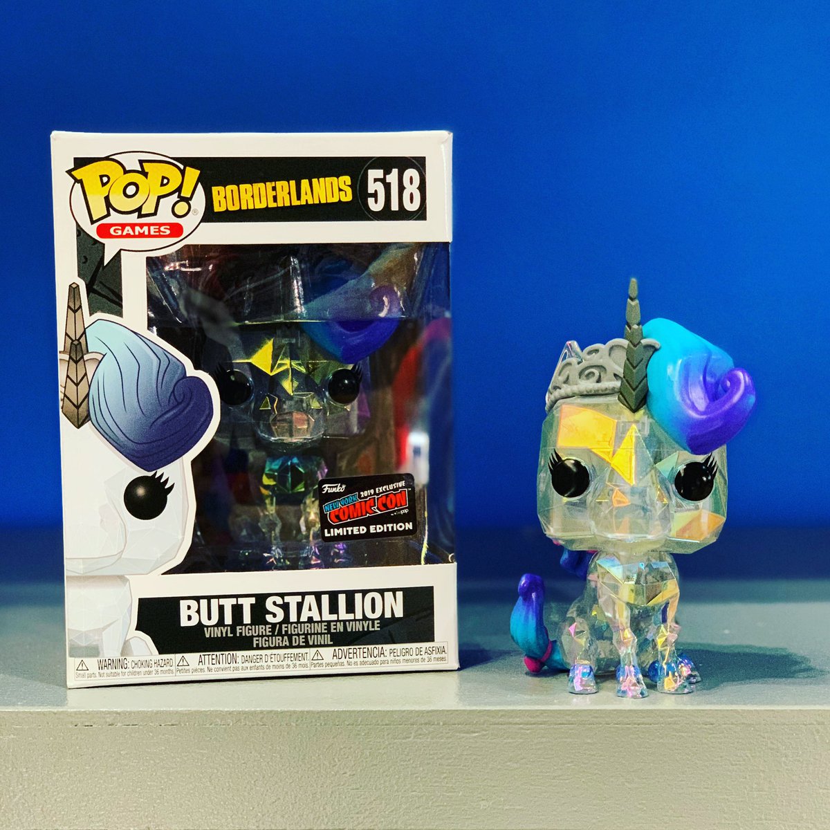 Here’s an out of box look at our @NY_Comic_Con exclusive Butt Stallion Pop! ✨ Which @Borderlands Pop! should we make next? #FunkoNYCC