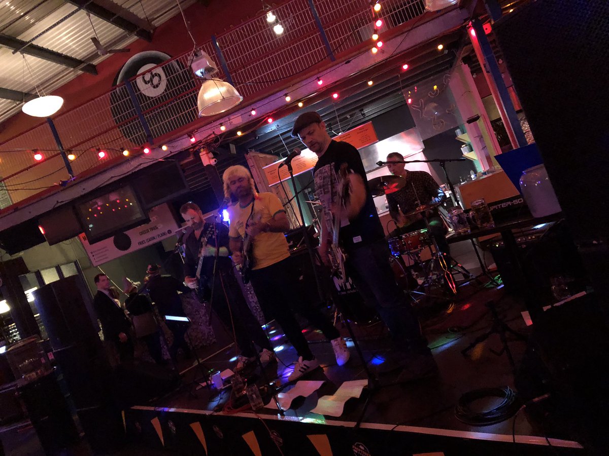 Guests at #Proptoberfest are treated to live music by Brickwork with @Markbourgeois on drums! Nice plaits James 👍