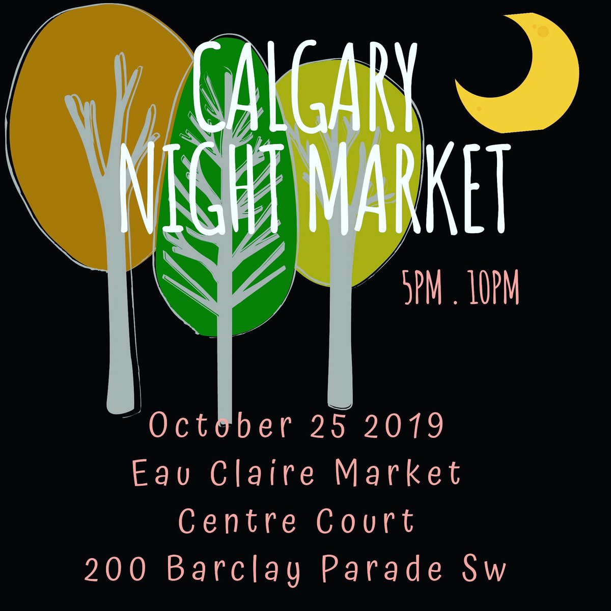 Our next night market🦉
Support local and Shop local inside Eau Claire Market centre court. 
#SupportLocal #calgary #yycevents #iamdowntown #eauclairemarket #handmade #fallmarket #shopearly