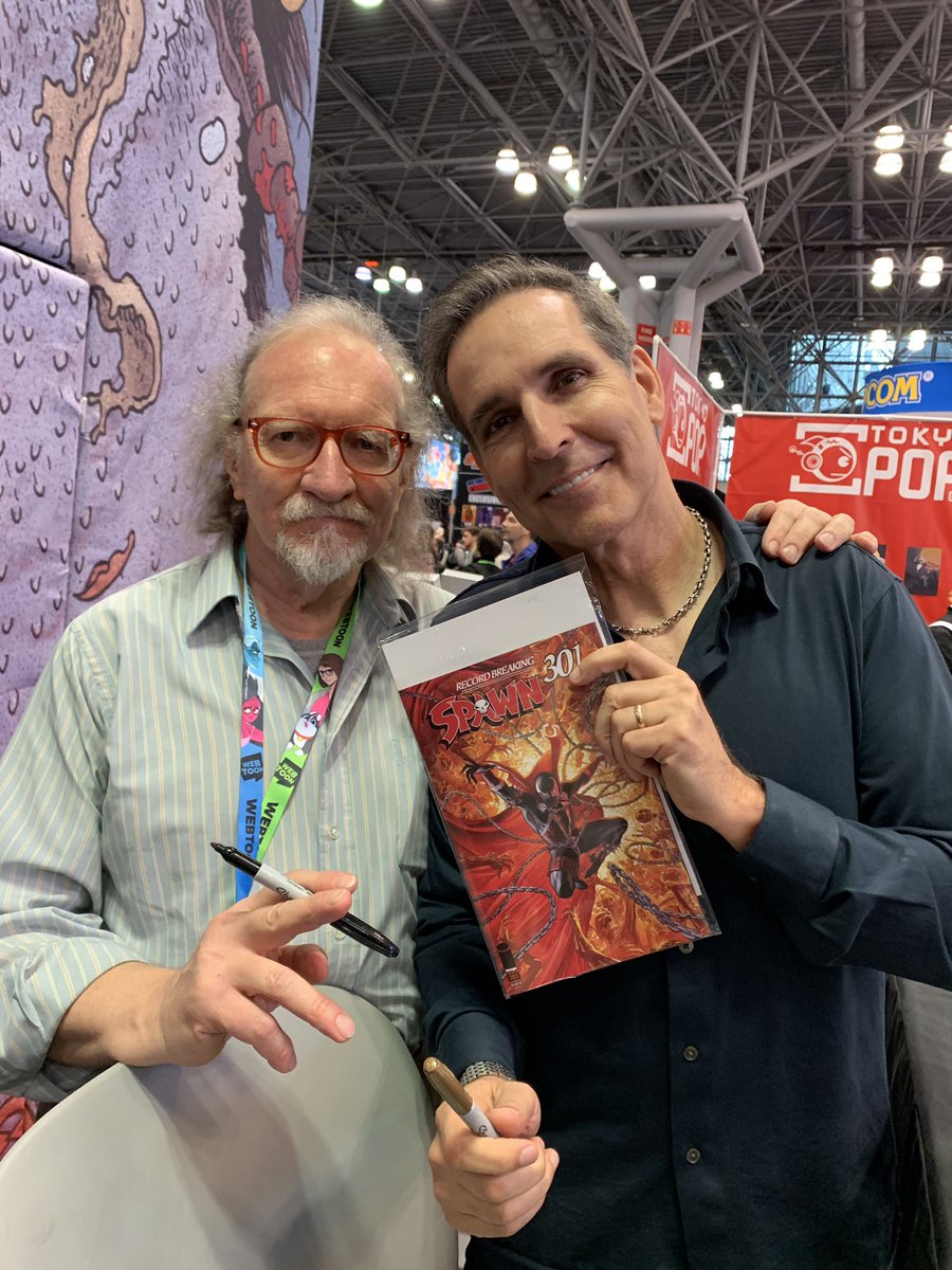 Tom Orzechowski the letterist on Spawn since ISSUE ONE stopped by! #spawn #NYCC2019