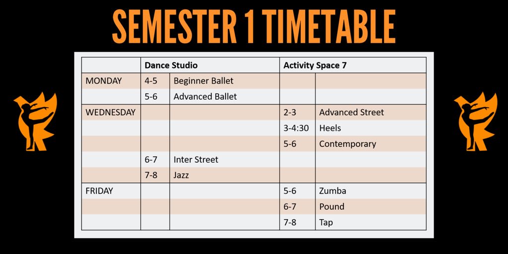New Semester 1 timetable 🧡🖤🧡
Classes will be £2 next week for those with the free membership
Free memberships ends 31st October, get yours here: liverpoolguild.org/groups/univers…